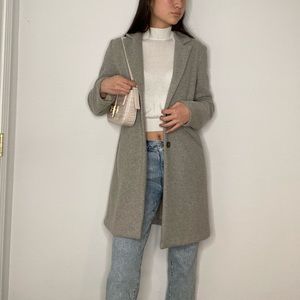 Long grey pea coat